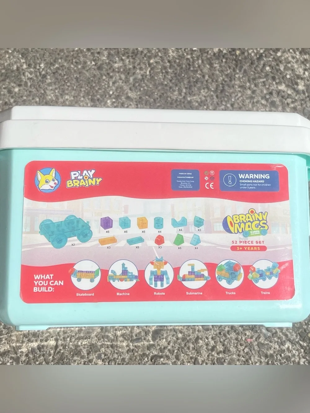 Brainy Imags 52-Piece Kids Building Set - Teal